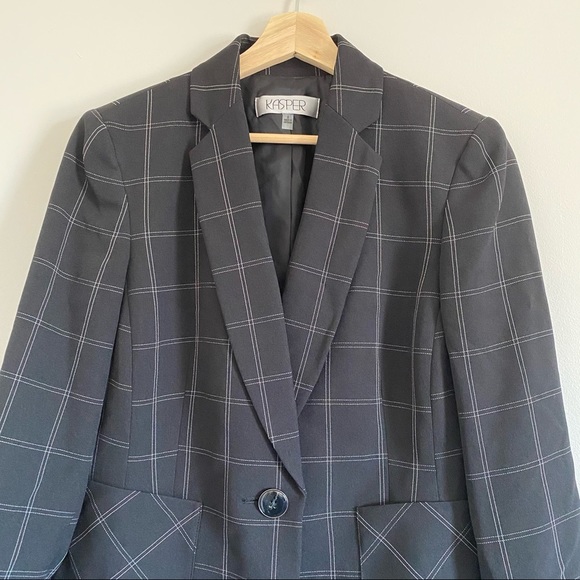 Kasper Windowpane Plaid Blazer - Picture 2 of 4